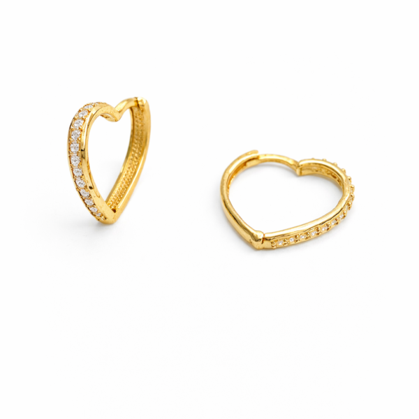 Argola Coração com Pedras