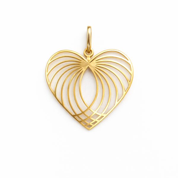 Pingente Coração Fios