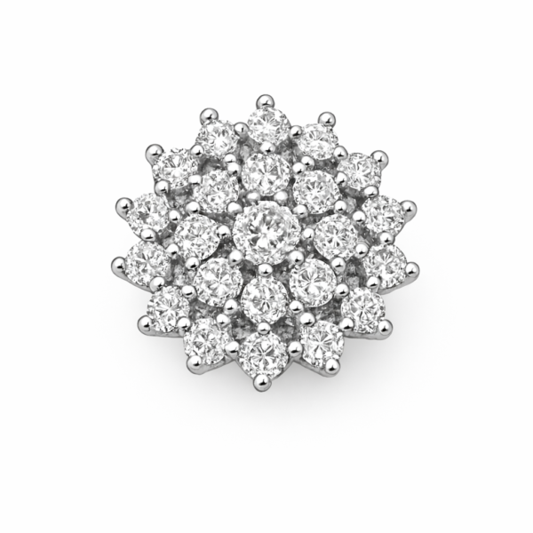 Pingente Chuveiro Flor em Ouro Branco