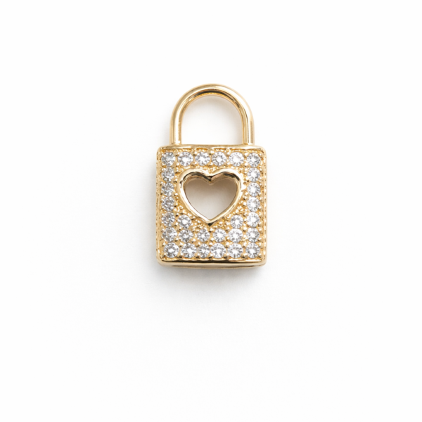 Pingente Cadeado com Pedras