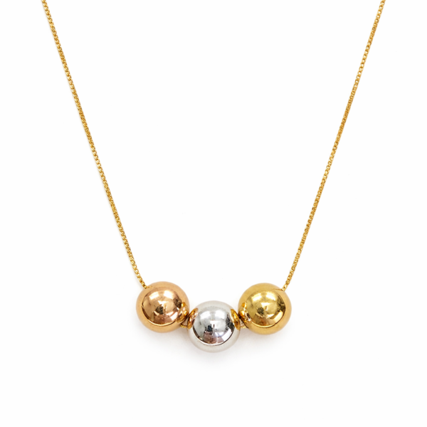 Gargantilha Bolas Tricolor