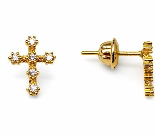 Brinco Cruz com Pedras