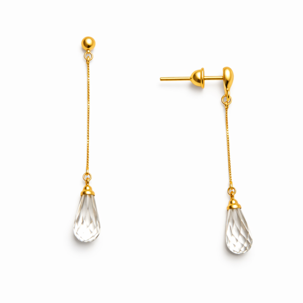 Brinco Veneziana com Gota Cristal