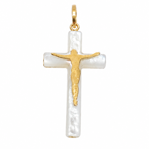 Pingente Crucifixo em Madrepérola